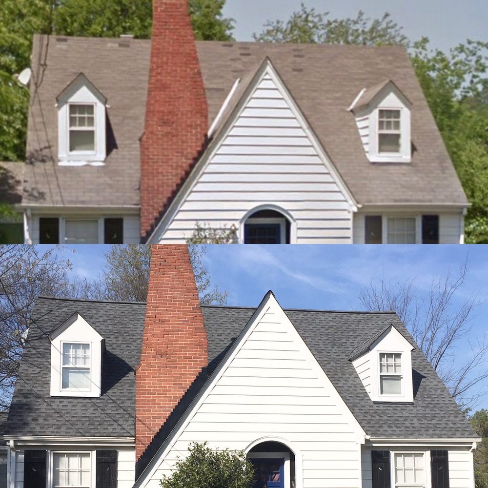 Cape Cod home with new architectural shingles