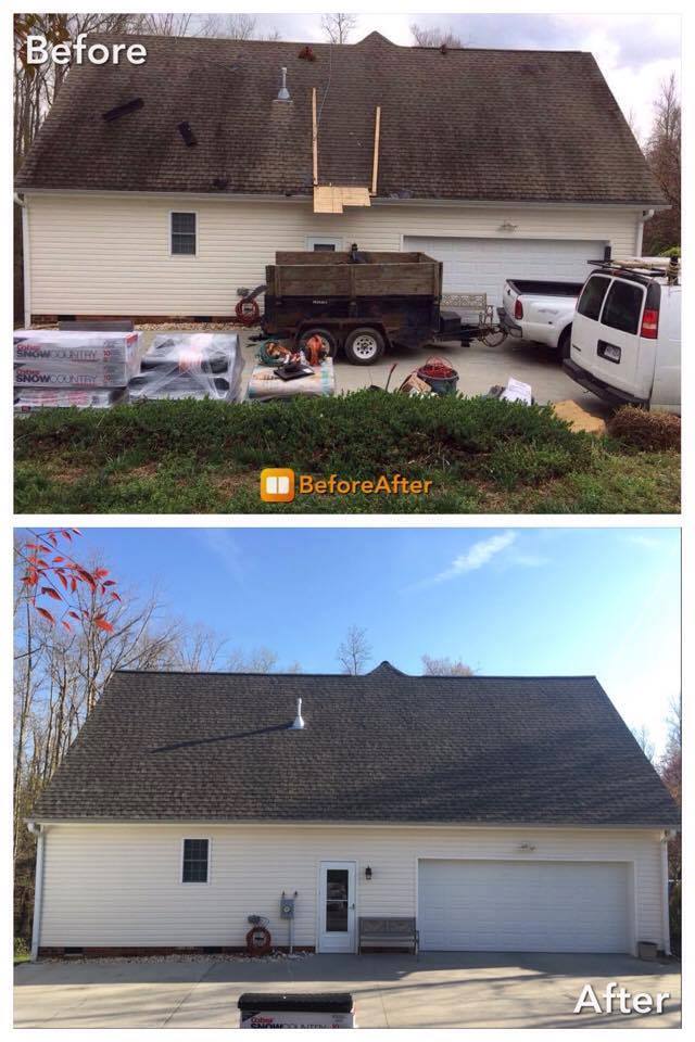 Detached garage roof tear-off and replacement